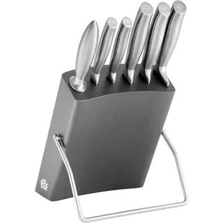 BSF Atlanta Messerblock 7-teilig, Holz, Rosfreier Stahl, Anthrazit