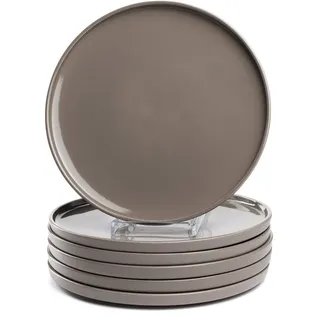 LEONARDO Speiseteller ROMA Ø 27 cm grau 6er Set
