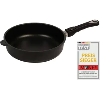 AMT Gastroguss DIE PERSONALISIERTE WUNSCH-BRATPFANNE, Schmorpfanne mit Wunschgravur, Ø 28 cm, 7 cm hoch, abnehmbarer Stiel, Induktion, das ganz besondere Geschenk, AMZN-I-728-Z20B-WGravur