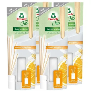 FROSCH Raumduft Frosch Oase Orangenblüte Nachfüller 90ml - mit natürlichen Ölen (4er P