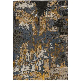 lalee.avenue Primavera Kurzflorteppich 120 x 180 cm Blau/Mehrfarbig
