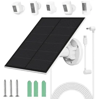 1pack 5W/5V Solarpanel,IP65 wasserdicht, Eingebauter Spannungsregler PCB,für Ring kamera mit integrierten wiederaufladbaren Batterien (Spotlight Cam,Stick Up Cam/Pro,Spotlight Cam Plus/Pro)