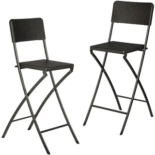 Relaxdays Barhocker klappbar 44 x 115 x 63 cm Schwarz