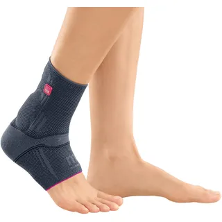 medi Achimed Achillessehnenbandage unisex – Knöchelbandage zur Entlastung der Ferse – Fußbandage beidseitig tragbar mit Komfortgestrick und Entlastungszone – Silber/Größe II