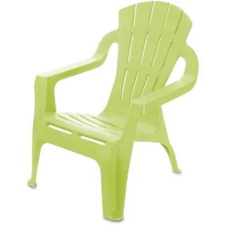 Spetebo Kinder Lounge Gartenstuhl aus Kunststoff - grün - Robuster Garten Loungesessel für Kleinkinder - Monoblock Stuhl Kinderstuhl Spielstuhl Sitz Möbel stapelbar