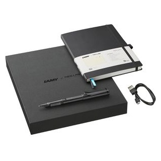 Lamy Schreibset 744 safari all black ncode Set, digitaler Kugelschreiber und digital paper Notizbuch