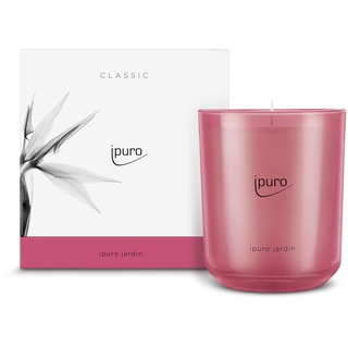 ipuro - dekorative ipuro jardin Duftkerze - minimalistische Duftkerzen im Glas 270 g - intensive Duftkerzen mit exotisch blumigem Duft - elegante Kerze für ein puristisches Dufterlebnis