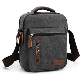 Foino Schultertaschen Herren Handtasche mit Viele Taschen Umhängetasche Große Kapazität Seitentasche Reisetasche Canvas Tablette Schule Büchertasche für Reisen - Mittelgroße