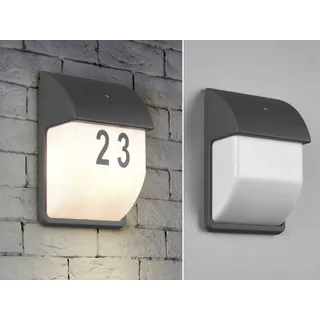 Trio Hausnummernleuchte Aluminium 27 cm ohne Leuchtmittel grau