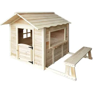 Home Deluxe Spielhaus Der große Palast natur mit Bank