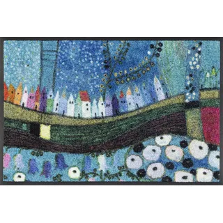 Wash+Dry Stadt in Blau 40 x 60 cm Blau