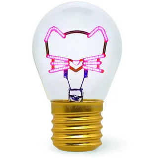 LEGAMI - Glühbirnenförmige Tischlampe, wiederaufladbar mit USB Kabel, kabellos, Glühbirnen Fiktion, Kitty Thema, 6,8 x 10,3 cm