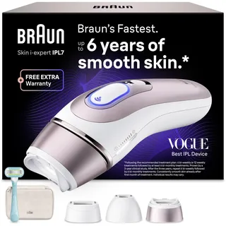 Braun Smart IPL Geräte Haarentfernung Skin i·expert 7, PL7311, Weiß/Rosegold