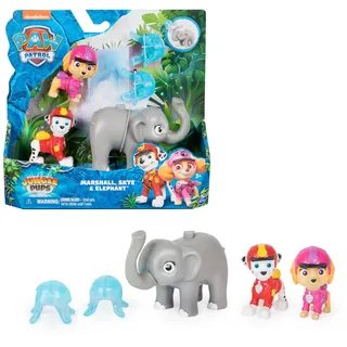 Spin Master Paw Patrol Jungle Pups – Hero Pups Figuren-Set mit 2 Hundefiguren und Elefanten-Figur