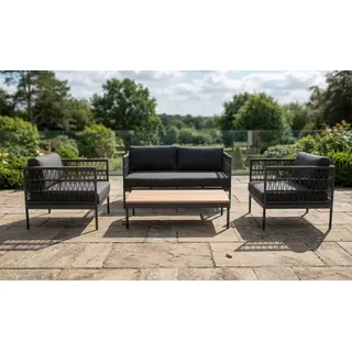Niehoff Gartenmöbel Loungegarnitur Azuri 4 Aluminium anthrazit 4 -teilig inkl. Polster