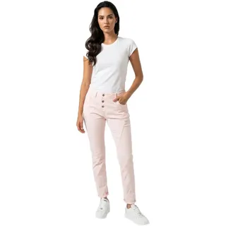 Please P78 N3N Damen Hose – Boyfriend Fit – Baumwollhose mit Stretch – Mid Waist – Argilla Rosa - XXS