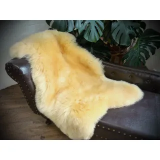 Natur-Fell-Shop ÖKO Schaffell Lammfell medizinisch gegerbt - besonders flauschig - waschbar - von Größe M - XXL (100-110cm)