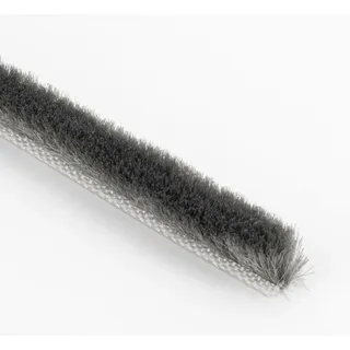 Bürstendichtung für C-Profil 4,8 mm – Höhe 11mm, Grau – Staubdichtung, Zugluftstopper, Abdichtung für Türen & Fenster, 5m