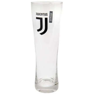 Fußball Bierglas / Weizenglas mit Juventus FC Logo (Einheitsgröße) (Durchsichtig)