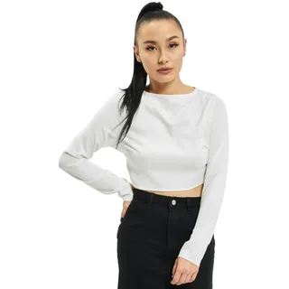 Missguided Crop-Longsleeve mit offenem Rücken in Weiß - 38