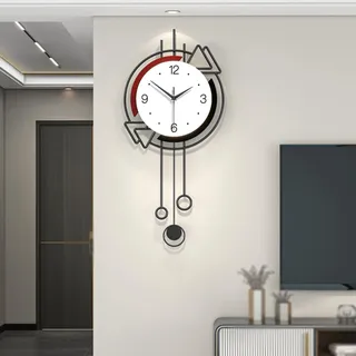 Kreativ Modern Wanduhr Minimalismus Exquisit Dekorative Wanduhren Batteriebetrieben Leise ohne Tickgeräusche Quarzuhr Modische Kunstdekoration für Wohnzimmer Schlafzimmer Büro Küche, 32*70 cm