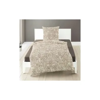 BIERBAUM Mako-Satin Braun 155 x 220 cm + 80 x 80 cm