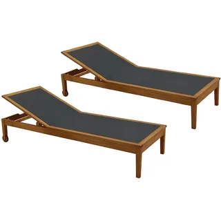 miliboo Sonnenliege 75 x 100 x 195 cm Grau
