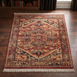 THEKO Saharna 2886 Wollteppich 60 x 90 cm Rot