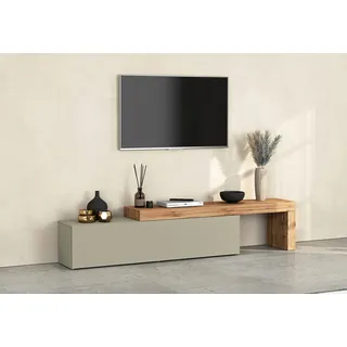 OTTO home Chronos TV-Board Lowboard 270 cm Grau Holzwerkstoff