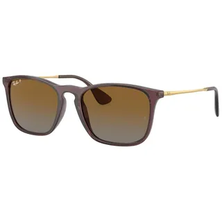Ray-Ban RB4187 Chris 6593T5 Sonnenbrille Transparent Braun Braun Verlauf Gr. 54