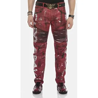 Cipo & Baxx DENIM Slim Fit Rot 31/32