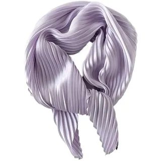 LYXYGMV 1 Stück 70 cm plissierter Seidenschal, einfarbiger Kleiner quadratischer Schal, einfarbig for Damen, saisonaler Leichter Schal Geeignet Für Party, Arbeitsplatz, Reisen(Purple)