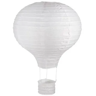 Rayher Papierlampion Heißluftballon 30 cm Ø Weiß