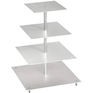 Manschin-Laserdesign Tortenständer Tortenständer Eckig Aluminium (4 Stöckig)