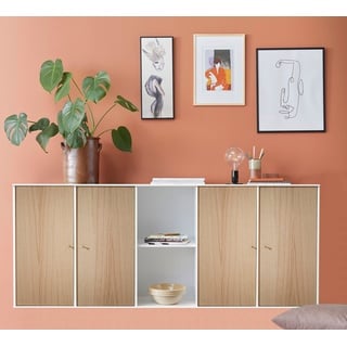 Hammel Furniture Sideboard Mistral Kubus, mit vier Türen, Wandmontage/stehend, Breite: 169,8 cm weiß