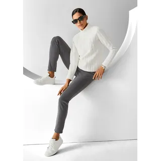 Madeleine Sweatshirt mit Zopfstruktur Sweatshirt Weiß 46