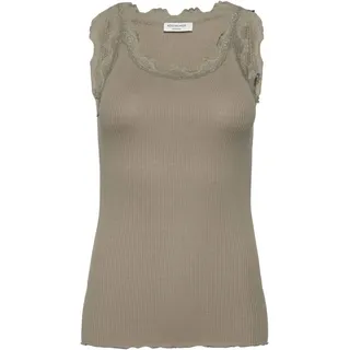 rosemunde Spitzentop Babette Silk Top mit Seide Vintage-Spitzenbesatz, mit Rundhalsausschnitt, hoher Seidenanteil grün M (38)