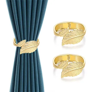 Vorhang Raffhalter Gardinen Halter Halterung Vorhanghalter Magnete, 2 Gold