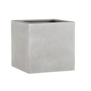 Pflanzkübel Blumenkübel Fiberglas Esteras Lisburn warm concrete 27x27x27cm