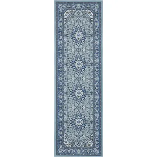 Läufer Skazar Isfahan, NOURISTAN, rechteckig, Höhe: 9 mm, Kurzflor, Orient, Teppich, Vintage, Esszimmer, Wohnzimmer, Flur blau