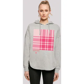 Kapuzenpullover F4NT4STIC "Karo Pink" Gr. M, grau (grey) Damen Pullover Kapuzenpullover Print