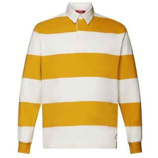 Esprit Langarm-Poloshirt Gestreiftes Rugbyhemd gelb XL