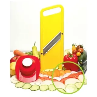 JOSKO Produkte 2tlg. SET Scheibenschneider Rohkosthobel STUFENLOS verstellbar + Fingerschutz