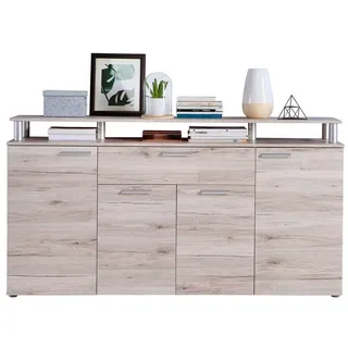 Newroom Kommode Demmy, Kommode Sandeiche Modern Sideboard Barkommode Wohnzimmer beige