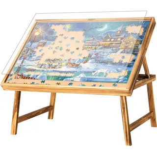Verstellbarer Jigsaw Puzzletisch, Becko US Puzzletisch, Puzzle Brett, Puzzle Staffelei, Kipptisch mit klappbarem Design für bis zu 1000 Teile