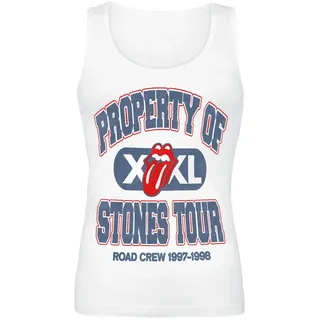 The Rolling Stones Top - Proberty Of Stones Tour - XL - für Damen - Größe XL - weiß  - Lizenziertes Merchandise! - XL