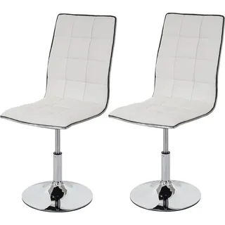 Mendler Esszimmerstuhl Kunstleder weiß 2er Set