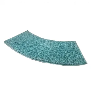 Runddusche Mikrofaser Badematte Halbrund, 40 x 100 cm, Blau
