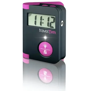 HUMANTECHNIK Reisewecker travelTim mit Licht, Ton (95dB) & Vibration schwarz