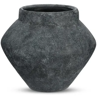 Arborus Vase Vintage 21 cm Dekovase Anthrazit Zement Dekovase für Blumen An